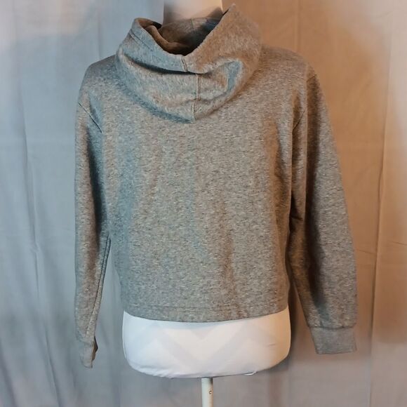 Converse Cropped Girls Gray Hoodie - Picture 4 of 7